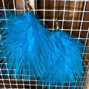 Handmade feather earrings